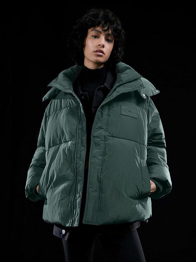 Calvin Klein USA Unisex Padded Puffer Mens Jacket Green 6952814-QD